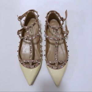 Kaitlyn Pan | Patent Leather Studded Flats